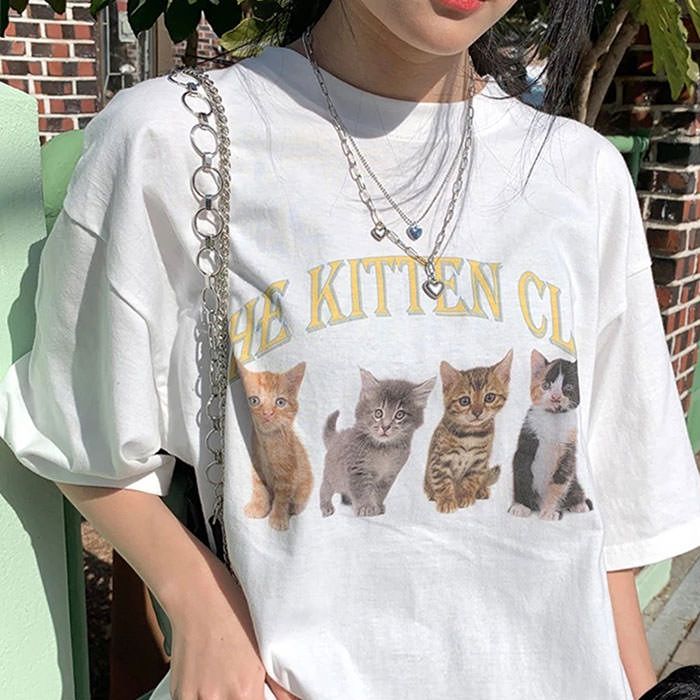 Cute Everyday Outfits, Outfit Inspo Casual The Kitten Club T-Shirt 🐱