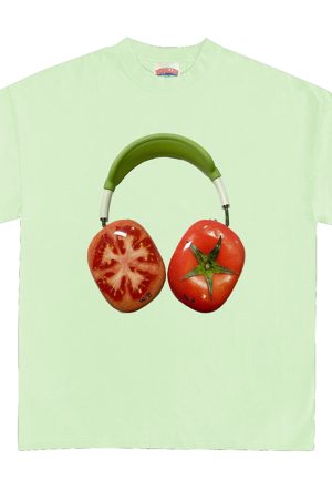 Cute Everyday Outfits, Outfit Inspo Casual Tomato Headphones Graphic T-Shirt