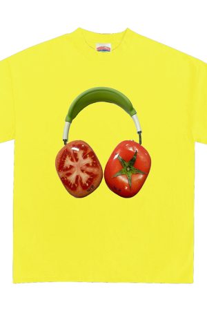 Cute Everyday Outfits, Outfit Inspo Casual Tomato Headphones Graphic T-Shirt