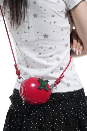 Cute Everyday Outfits, Outfit Inspo Casual Tomato Mini Purse