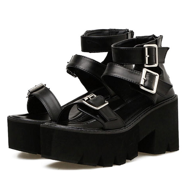 Cute Everyday Outfits, Outfit Inspo Casual Triple Buckle Platform Sandals