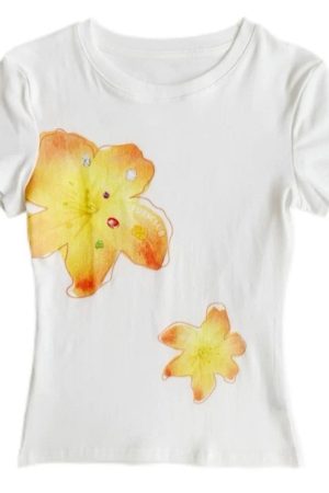 Cute Everyday Outfits, Outfit Inspo Casual Tropical Flowers Coconut Girl T-Shirt