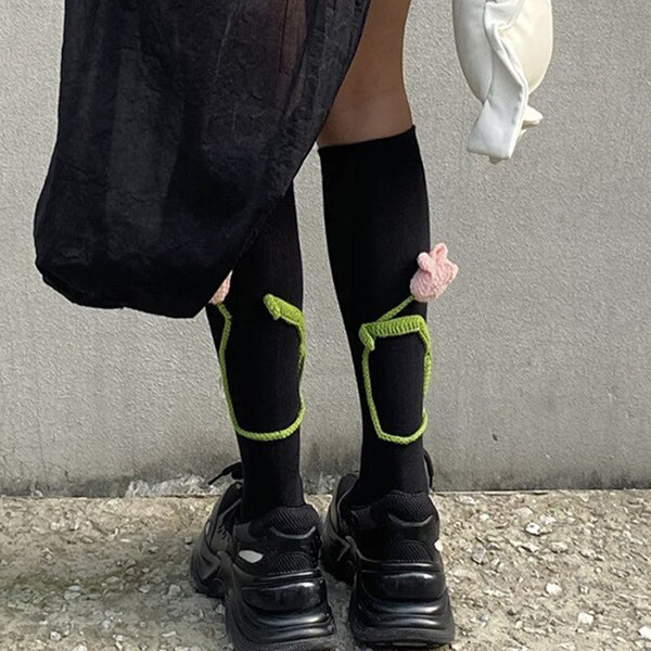 Cute Everyday Outfits, Outfit Inspo Casual Tulip Black Knee Socks Cute Everyday Outfits, Outfit Inspo Casual Tulip Black Knee Socks