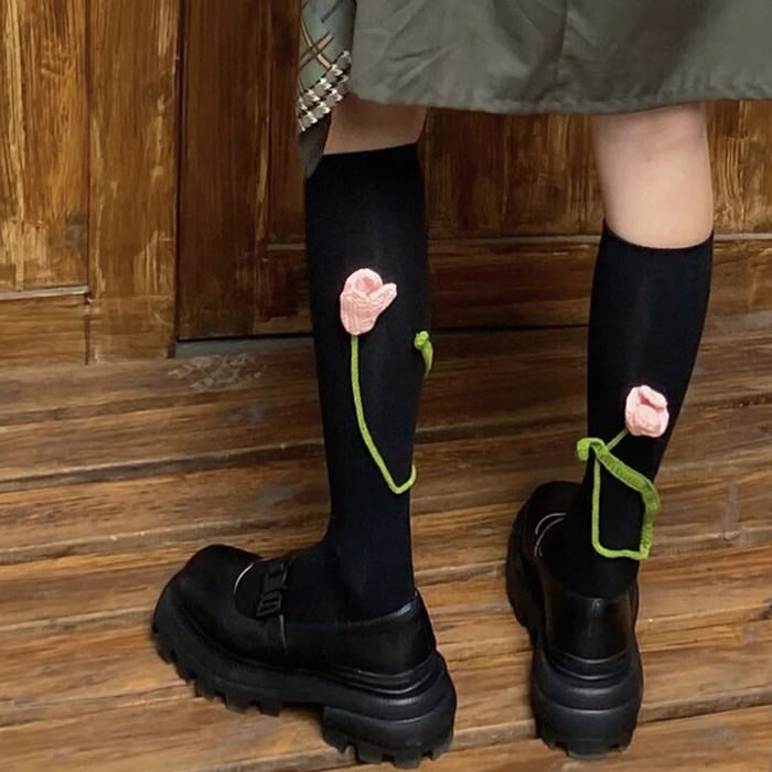 Cute Everyday Outfits, Outfit Inspo Casual Tulip Black Knee Socks Cute Everyday Outfits, Outfit Inspo Casual Tulip Black Knee Socks