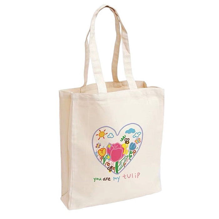 Cute Everyday Outfits, Outfit Inspo Casual Tulip Embroidery Aesthetic Tote Bag