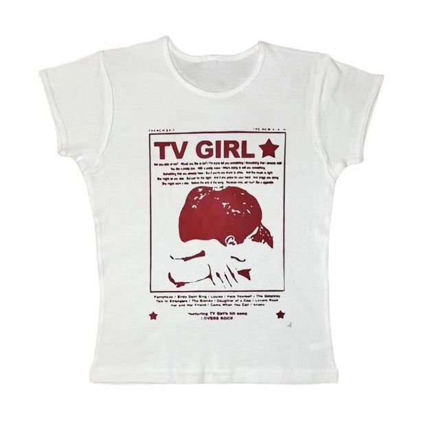 Cute Everyday Outfits, Outfit Inspo Casual TV Girl Y2K Aesthetic Baby Tee