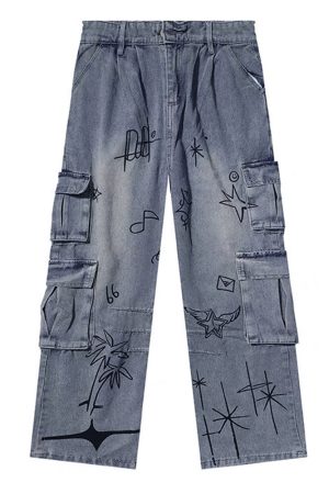 Cute Everyday Outfits, Outfit Inspo Casual Urban Art Cargo Jeans