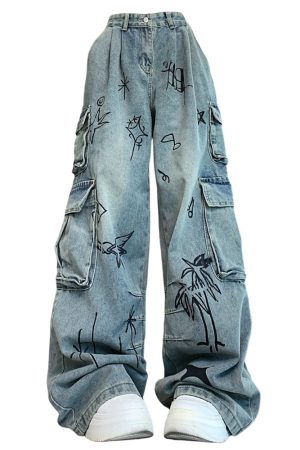 Cute Everyday Outfits, Outfit Inspo Casual Urban Art Cargo Jeans