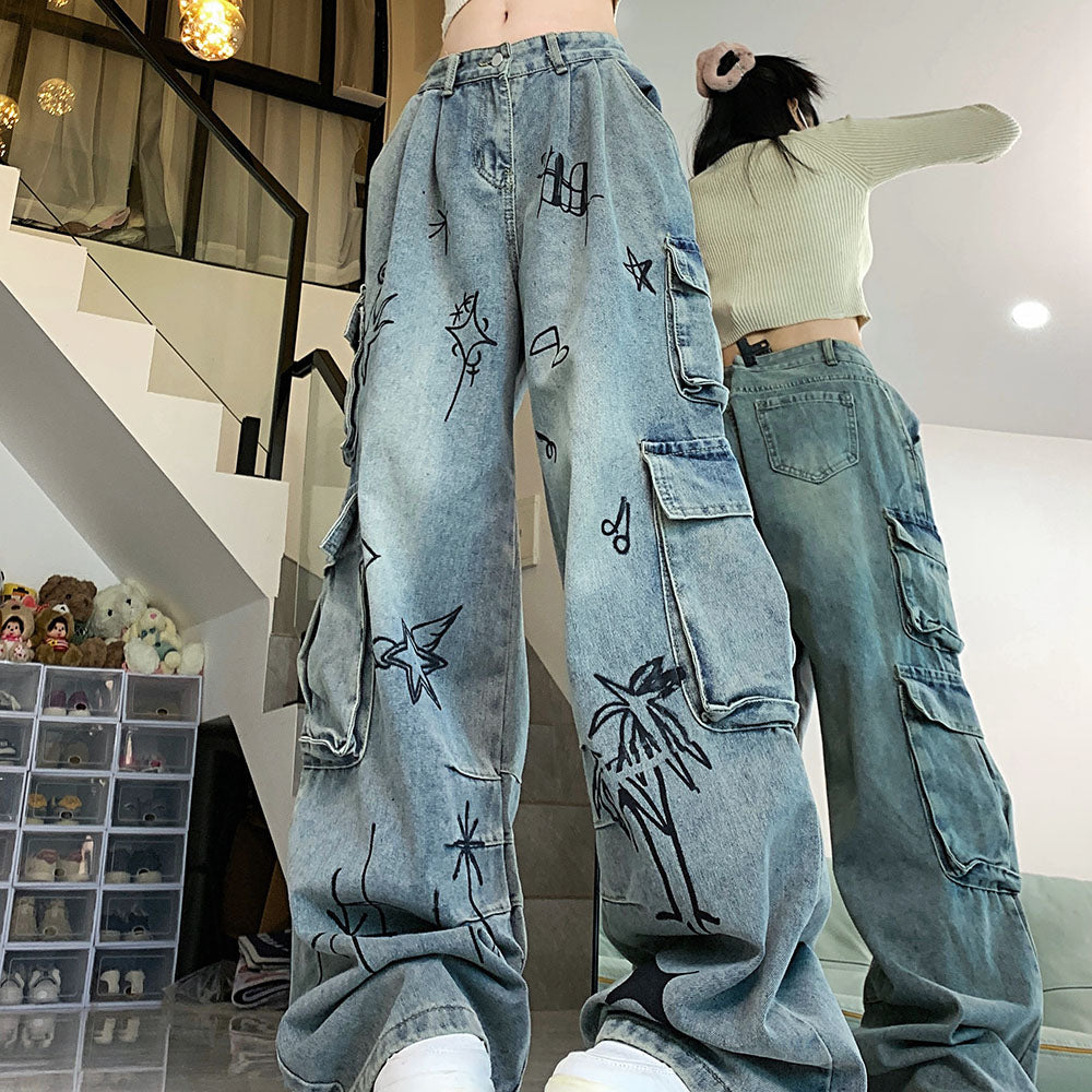 Cute Everyday Outfits, Outfit Inspo Casual Urban Art Cargo Jeans Cute Everyday Outfits, Outfit Inspo Casual Urban Art Cargo Jeans
