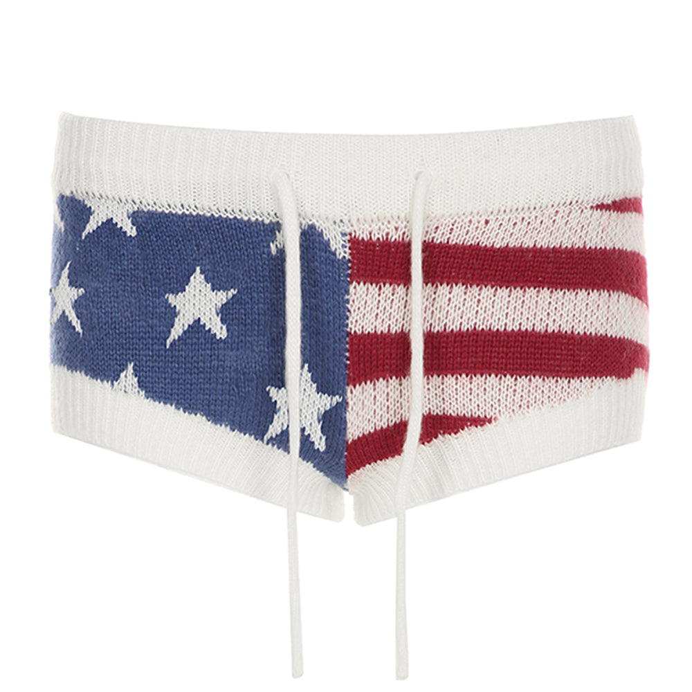 Cute Everyday Outfits, Outfit Inspo Casual USA Stars & Stripes Knit Shorts Cute Everyday Outfits, Outfit Inspo Casual USA Stars & Stripes Knit Shorts