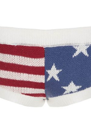 Cute Everyday Outfits, Outfit Inspo Casual USA Stars & Stripes Knit Shorts