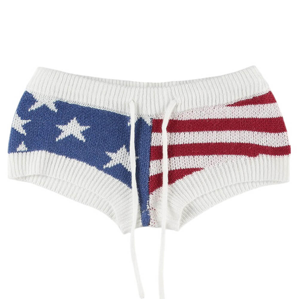 Cute Everyday Outfits, Outfit Inspo Casual USA Stars & Stripes Knit Shorts Cute Everyday Outfits, Outfit Inspo Casual USA Stars & Stripes Knit Shorts