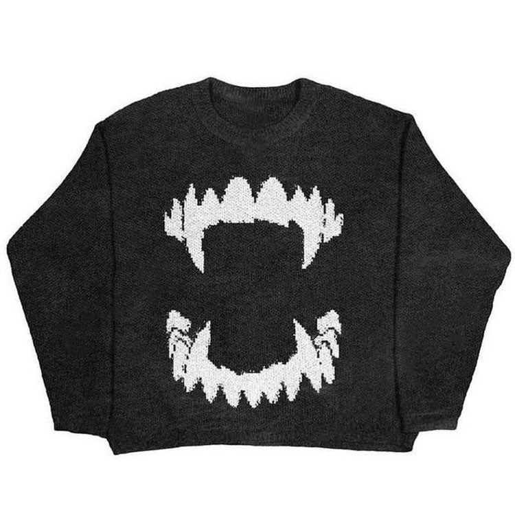 Cute Everyday Outfits, Outfit Inspo Casual Vampire Teeth Oversized Sweater