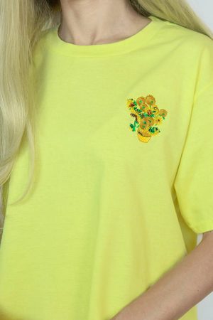Cute Everyday Outfits, Outfit Inspo Casual Van Gogh Sunflowers Tee
