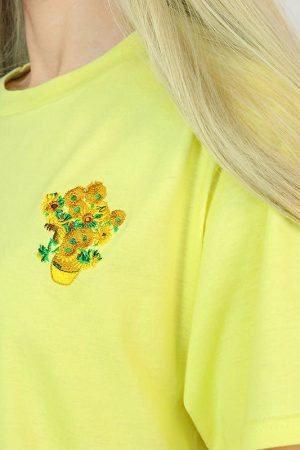 Cute Everyday Outfits, Outfit Inspo Casual Van Gogh Sunflowers Tee