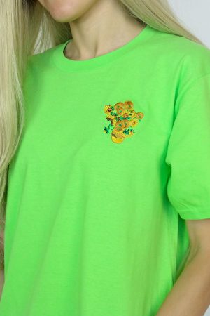 Cute Everyday Outfits, Outfit Inspo Casual Van Gogh Sunflowers Tee