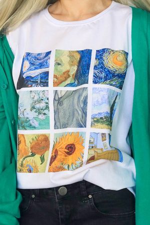 Cute Everyday Outfits, Outfit Inspo Casual Van Gogh Tee