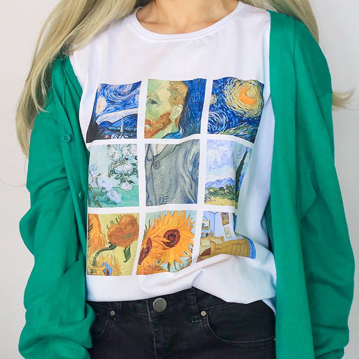 Cute Everyday Outfits, Outfit Inspo Casual Van Gogh Tee