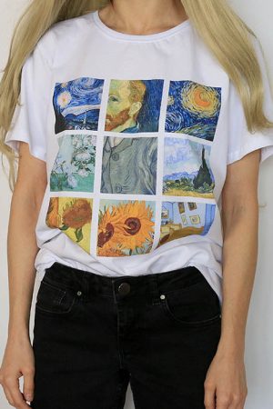 Cute Everyday Outfits, Outfit Inspo Casual Van Gogh Tee