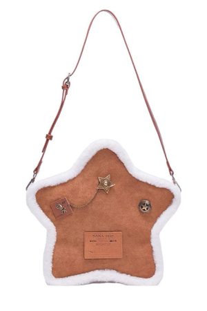 Cute Everyday Outfits, Outfit Inspo Casual Vanilla Girl Sheepskin Star Backpack