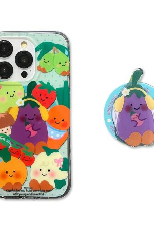 Cute Everyday Outfits, Outfit Inspo Casual Vegetables and Fruits iPhone Case & Grip