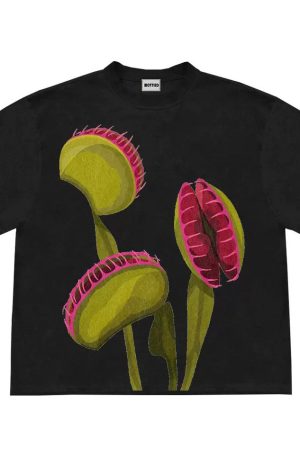 Cute Everyday Outfits, Outfit Inspo Casual Venus Flytrap Graphic Shirt