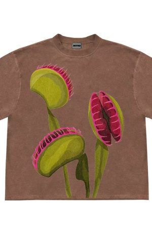 Cute Everyday Outfits, Outfit Inspo Casual Venus Flytrap Graphic Shirt