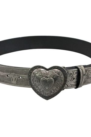 Cute Everyday Outfits, Outfit Inspo Casual Vintage Aesthetic Heart Buckle Belt