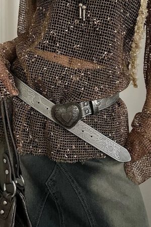 Cute Everyday Outfits, Outfit Inspo Casual Vintage Aesthetic Heart Buckle Belt