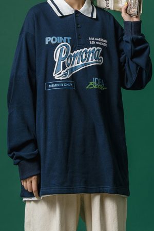 Cute Everyday Outfits, Outfit Inspo Casual Vintage Collar Sweatshirt