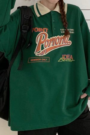 Cute Everyday Outfits, Outfit Inspo Casual Vintage Collar Sweatshirt