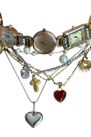 Cute Everyday Outfits, Outfit Inspo Casual Vintage Layered Charm Necklace Set