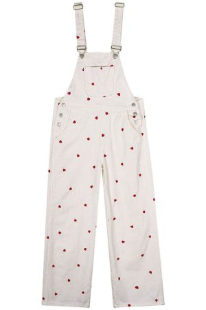 Cute Everyday Outfits, Outfit Inspo Casual Vintage Red Hearts Jumpsuit