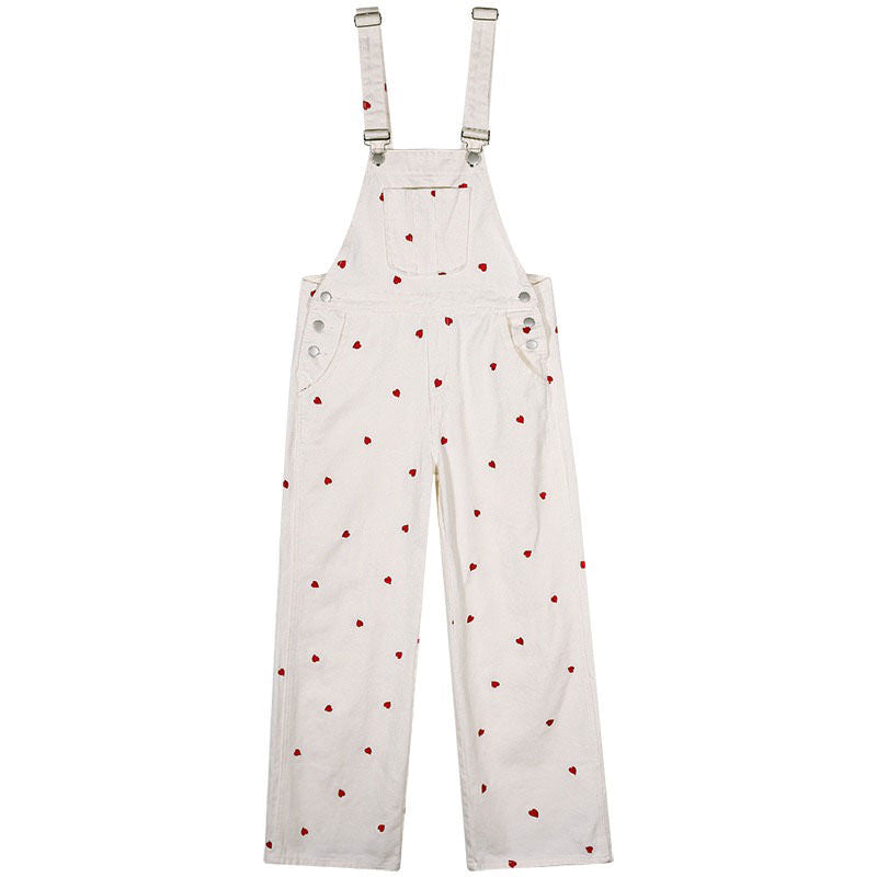 Cute Everyday Outfits, Outfit Inspo Casual Vintage Red Hearts Jumpsuit
