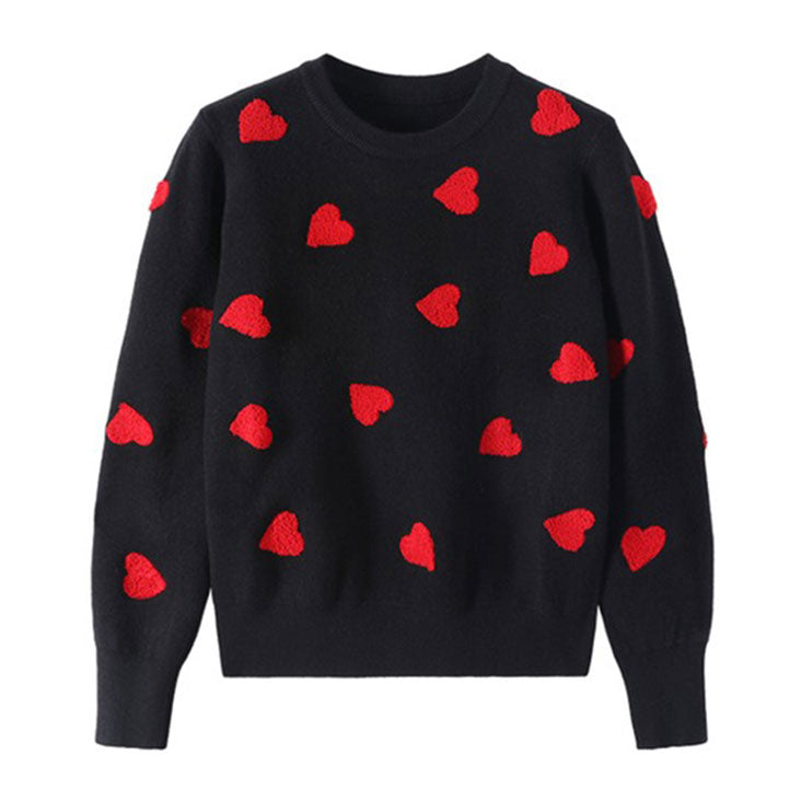 Cute Everyday Outfits, Outfit Inspo Casual Vintage Red Hearts Sweater
