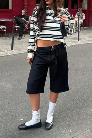 Cute Everyday Outfits, Outfit Inspo Casual Vintage Stripe Rugby Polo