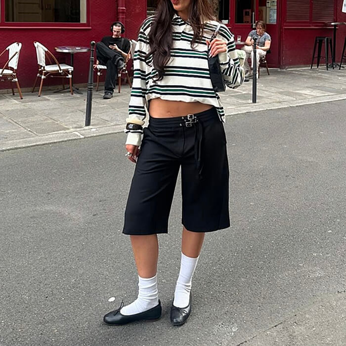 Cute Everyday Outfits, Outfit Inspo Casual Vintage Stripe Rugby Polo Cute Everyday Outfits, Outfit Inspo Casual Vintage Stripe Rugby Polo
