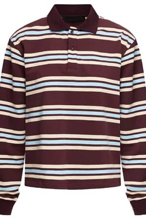 Cute Everyday Outfits, Outfit Inspo Casual Vintage Stripe Rugby Polo