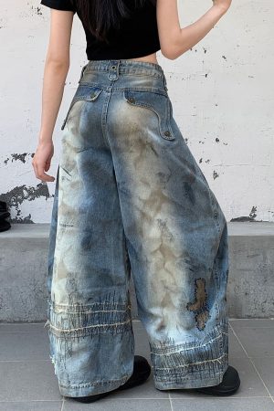 Cute Everyday Outfits, Outfit Inspo Casual Vintage-Style Oversized Sketch Jeans