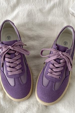 Cute Everyday Outfits, Outfit Inspo Casual Violet Suede Retro Sneakers