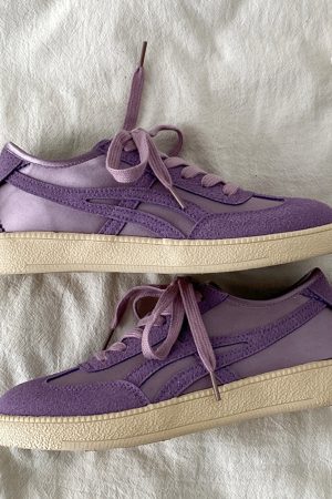 Cute Everyday Outfits, Outfit Inspo Casual Violet Suede Retro Sneakers