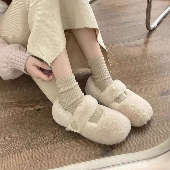 Cute Everyday Outfits, Outfit Inspo Casual Warm Sheepskin Ballet Flats Cute Everyday Outfits, Outfit Inspo Casual Warm Sheepskin Ballet Flats