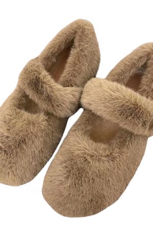 Cute Everyday Outfits, Outfit Inspo Casual Warm Sheepskin Ballet Flats