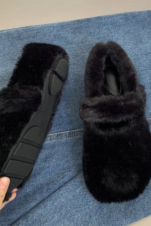 Cute Everyday Outfits, Outfit Inspo Casual Warm Sheepskin Ballet Flats