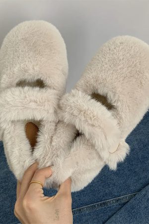 Cute Everyday Outfits, Outfit Inspo Casual Warm Sheepskin Ballet Flats