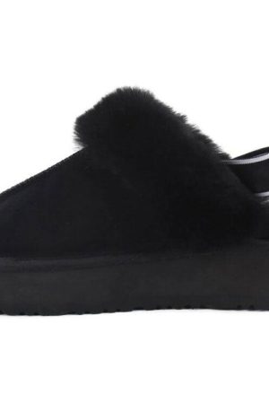 Cute Everyday Outfits, Outfit Inspo Casual Warm Sheepskin Platform Slippers