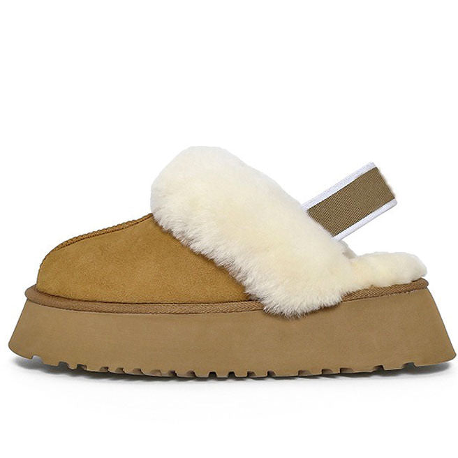 Cute Everyday Outfits, Outfit Inspo Casual Warm Sheepskin Platform Slippers