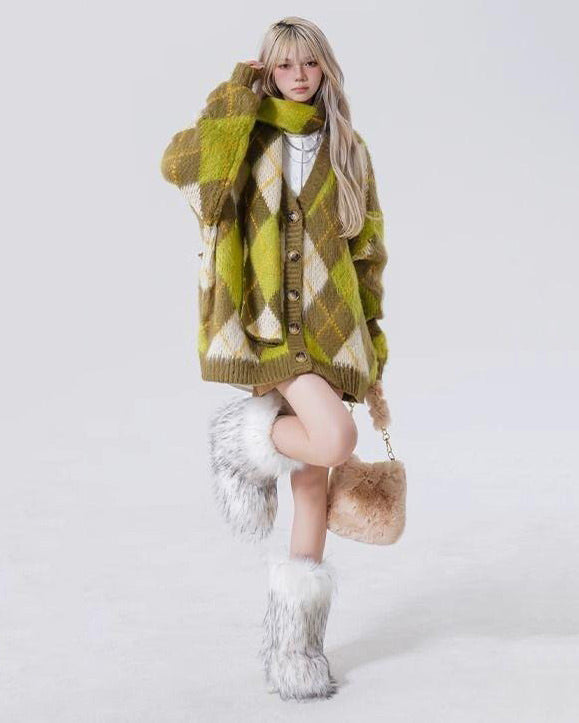 Cute Everyday Outfits, Outfit Inspo Casual Warm Vibes Green Argyle Cardigan Sweater Cute Everyday Outfits, Outfit Inspo Casual Warm Vibes Green Argyle Cardigan Sweater