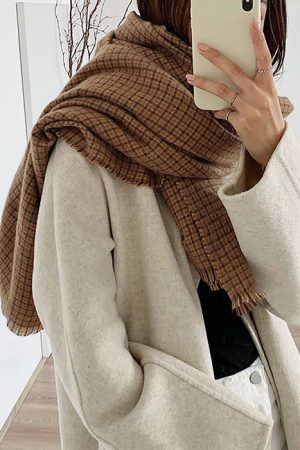 Cute Everyday Outfits, Outfit Inspo Casual Warm Vibes Plaid Scarf