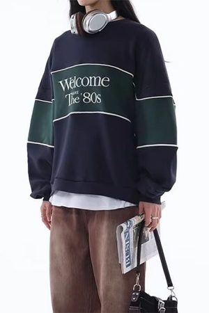 Cute Everyday Outfits, Outfit Inspo Casual Welcome The 80's Sweatshirt